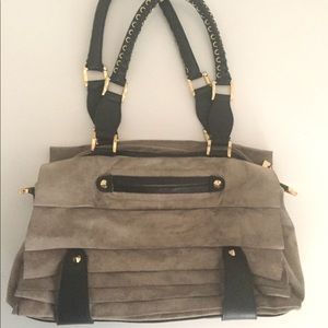CC SKYE TAUPE ACCORDION SHOULDER BAG